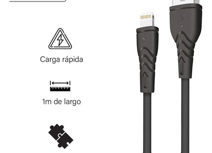 Cable Klgo Resistente Para Iphone 1 Mts Carga y Datos