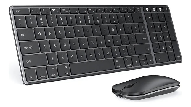Teclado y Mouse Bluetooth, Seenda, Recargable Delgado