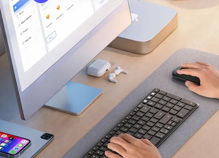 Teclado y Mouse Bluetooth, Seenda, Recargable Delgado