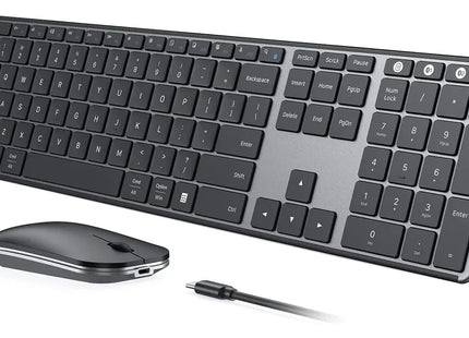 Combo Teclado y Mouse Inalámbricos Bluetooth Recargables