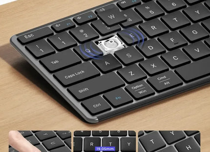 Combo Teclado y Mouse Inalámbricos Bluetooth Recargables